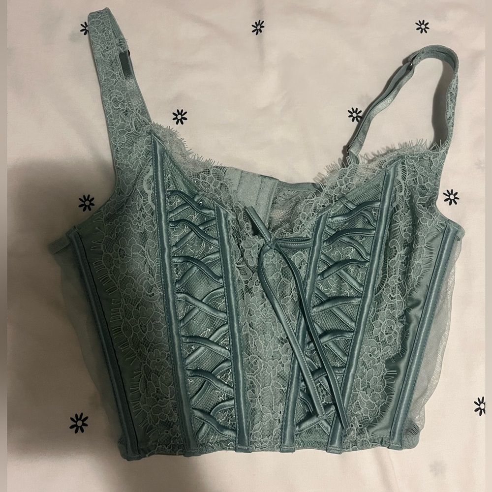 Victoria's Secret Lace Corset Top in Teal